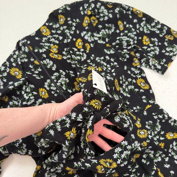 Free People Sunflower Jinx Tie Front Romper Dress, Size Small - Picture 4 of 6